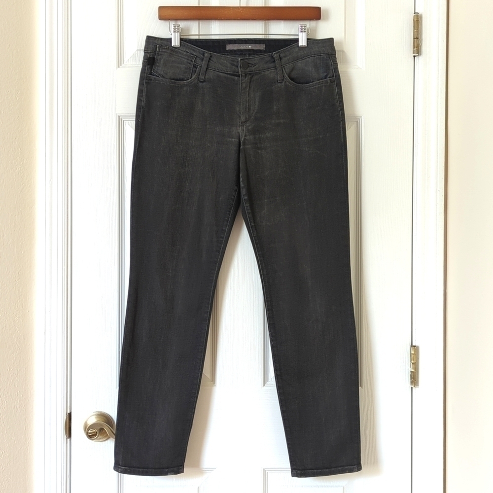 Joe's Jeans Chelsea Classic Mid Rise Ankle Cropped Skinny Jeans Faded Black 31